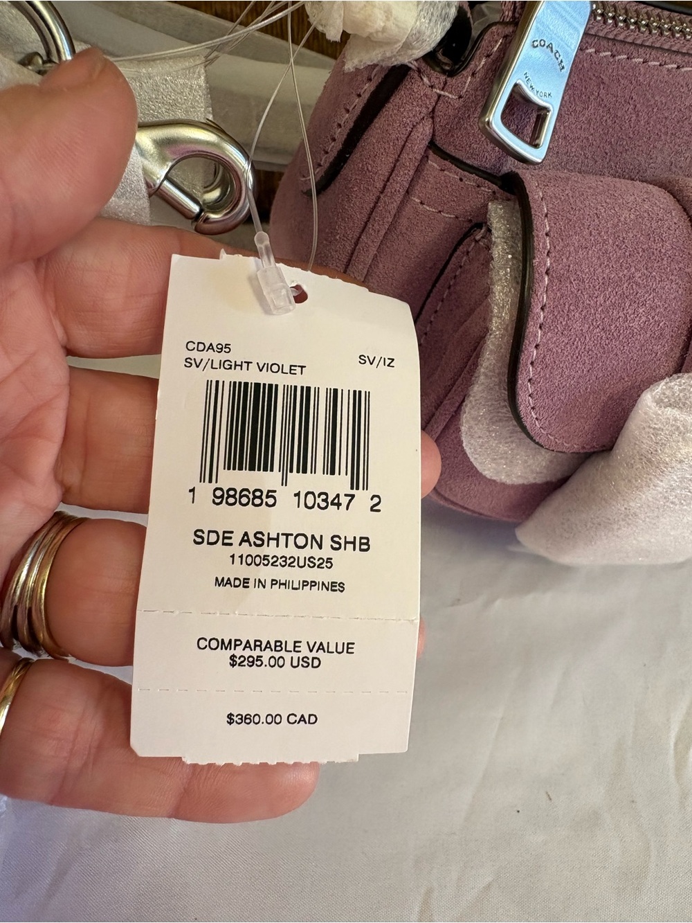 NWT Coach suede Ashton - Picture 2 of 6